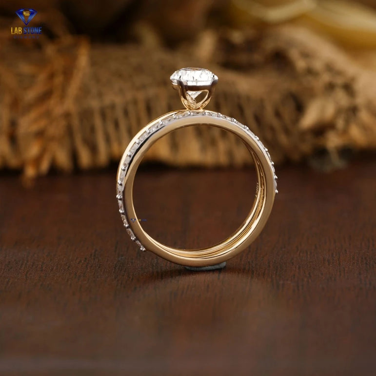 1.28+ Carat Pear Cut Diamond Ring, Engagement Ring, Wedding Ring, E Color, VVS2-VS2 Clarity