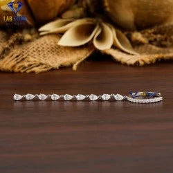 3.552 + Carat Pear & Round Cut Diamond Earring, White Gold, Engagement Earring, Wedding Earring, E Color, VVS2-VS2 Clarity