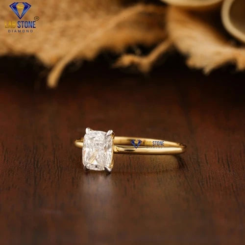 2.85 + Carat Cushion Diamond Yellow Gold ring , Engagement Ring, Wedding Ring, E Color, VVS2-VS2 Clarity