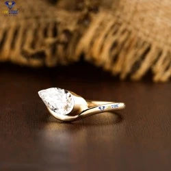 1.00+ Carat Pear Cut Diamond Ring, Engagement Ring, Wedding Ring, E Color, VVS2-VS2 Clarity