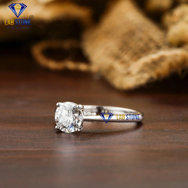 1.16+ Carat Round Cut Diamond Ring, Engagement Ring, Wedding Ring, E Color, VVS2-VS2 Clarity