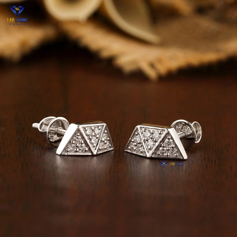 0.216 +Carat Round Cut Diamond Earring  , White Gold , Labgrown Diamond , Engagement Earring, Wedding Earring, E Color, VVS2-VS2 Clarity