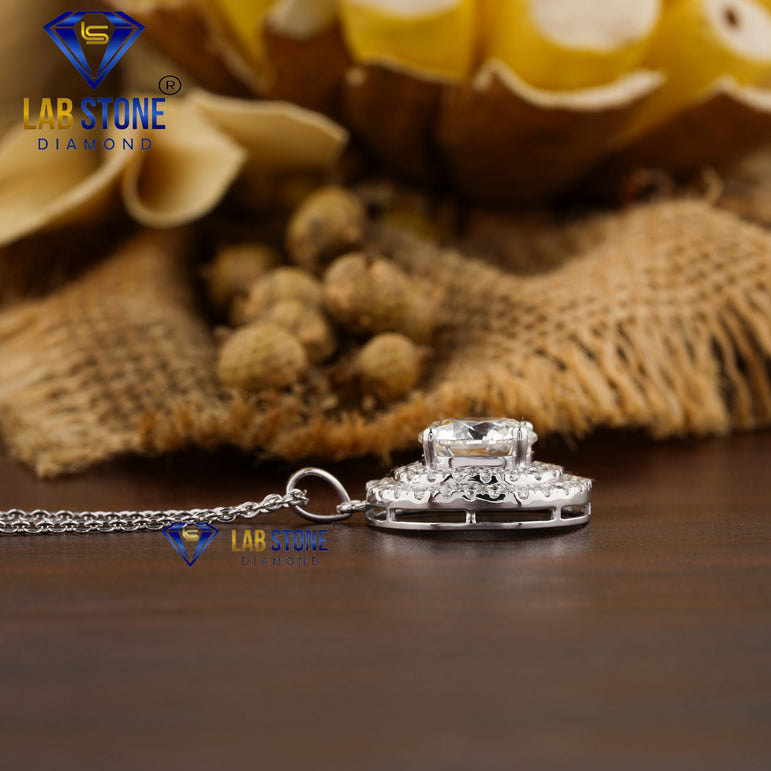 8.17 + Carat Round Brilliant Cut Diamond Pendant And Earring, Engagement Pendant And Earring, Wedding Pendant And Earring, E Color, VVS2-VS2 Clarity