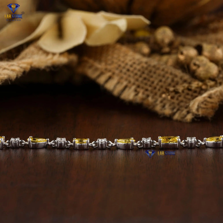 4.034 + Carat Marquise, Pear, Radiant, Oval, Emerald & Round Brilliant Cut Diamond ,White Gold , Engagement Bracelet, Wedding Bracelet, E Color, VVS2-VS2 Clarity