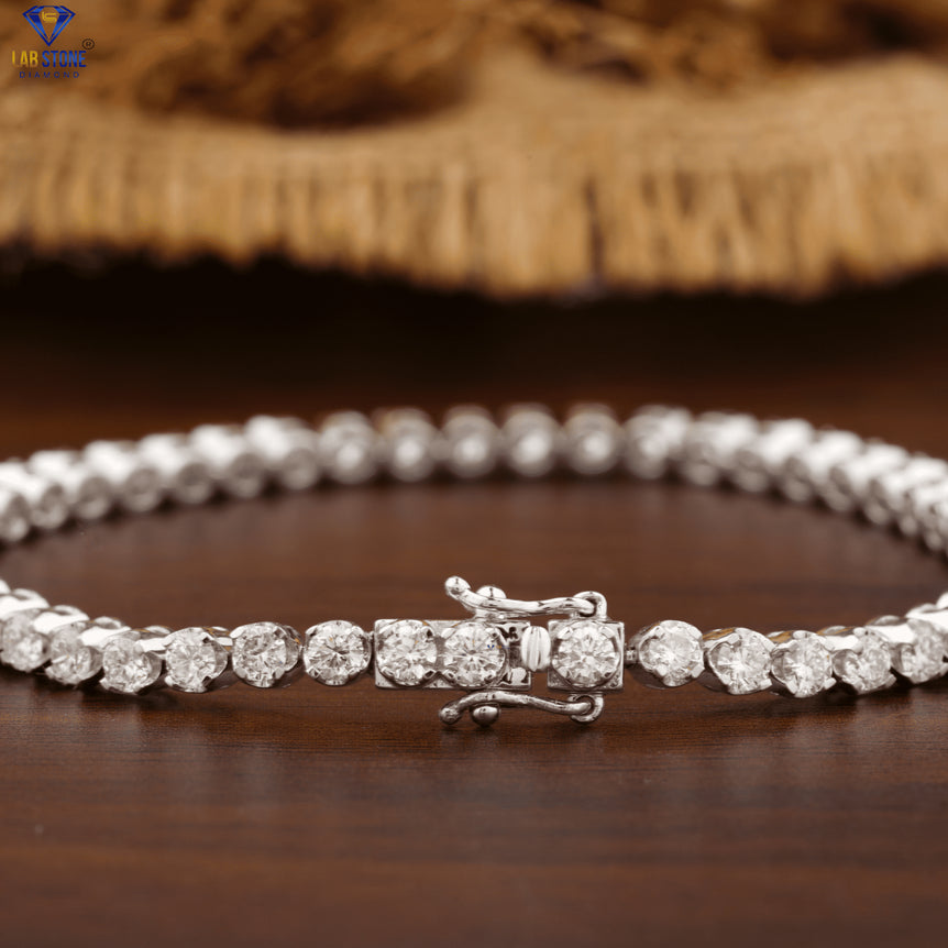 9.14+ Carat Round Cut Diamond Bracelet, Engagement Bracelet, Wedding Bracelet, E Color, VVS2-VS2 Clarity