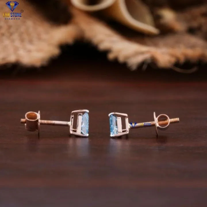 0.69 + Carat F.B.Triangle Cut Diamond Earring, Engagement Earring, Wedding Earring, E Color, VVS2-VS2 Clarity