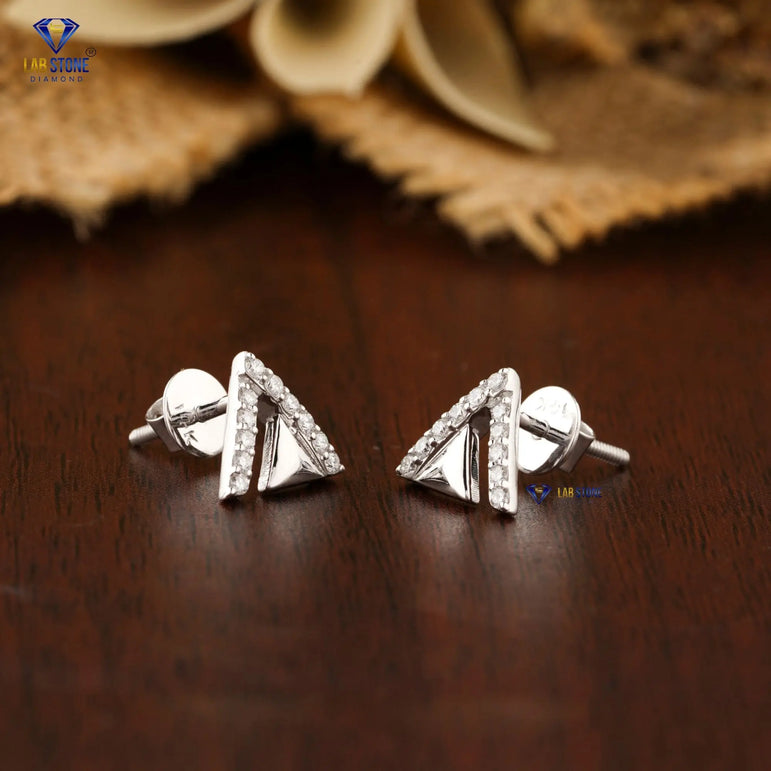 0.266 +Carat Round Cut Diamond Earring, White Gold, Engagement Earring, Wedding Earring, E Color, VVS2-VS2 Clarity