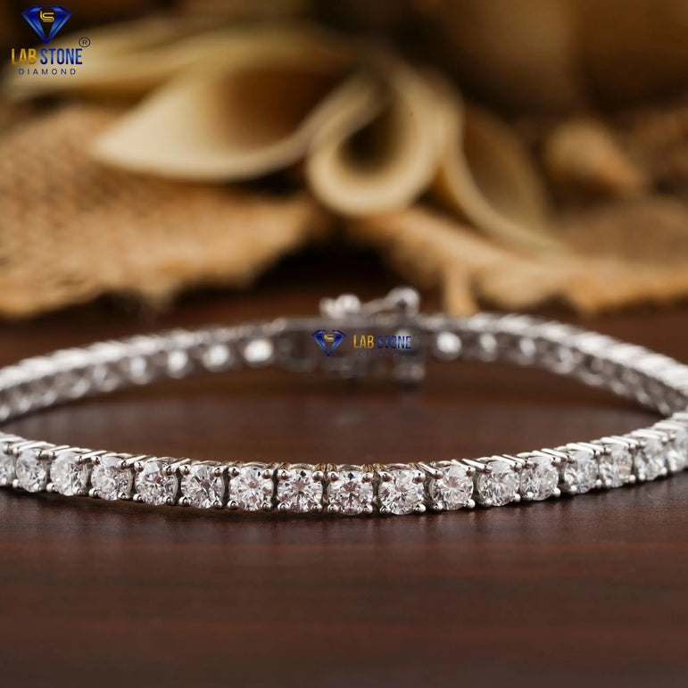 4.60 + Carat Round  Cut Diamond, Tennis Bracelet, White Gold, Engagement Bracelet, Wedding Bracelet, E Color, VVS2-VS2 Clarity