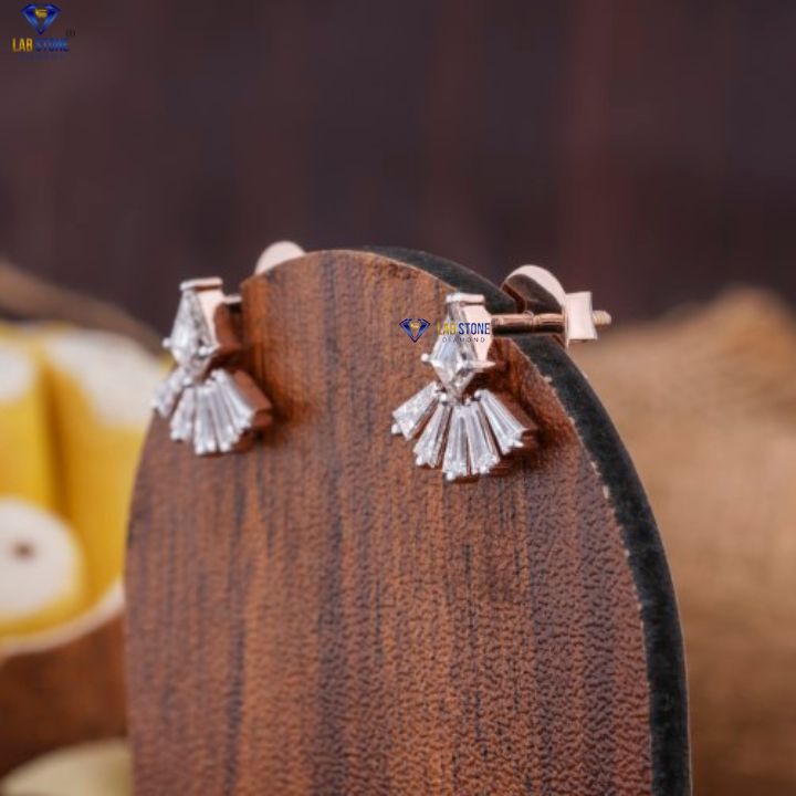 4.88 + Carat Star,Baguette & Kite Cut Diamond Pendant&Earring, Engagement Pendant And Earring, Wedding Pendant And Earring, E Color, VVS2-VS2 Clarity