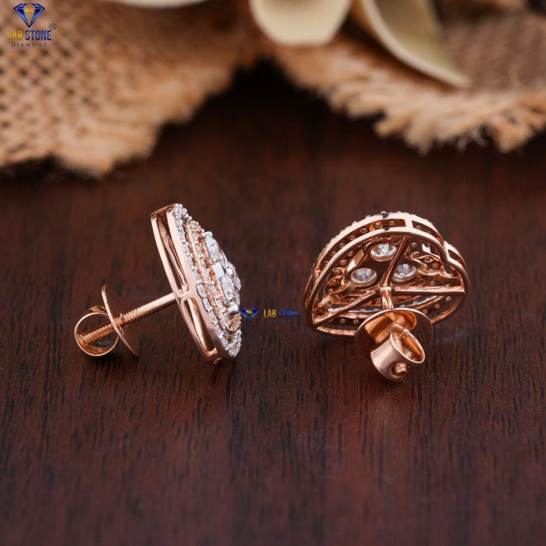 1.69 + Carat Round Cut Diamond Earring, Engagement Earring, Wedding Earring, E Color, VVS2-VS2 Clarity
