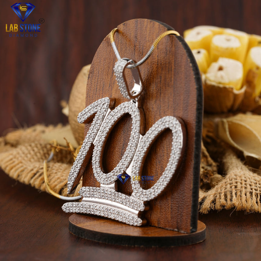 4.60 + Carat  Round Cut Diamond Pendant With Chain , White Gold, Engagement Pendant, Wedding Pendant, E Color, VVS2-VS2 Clarity