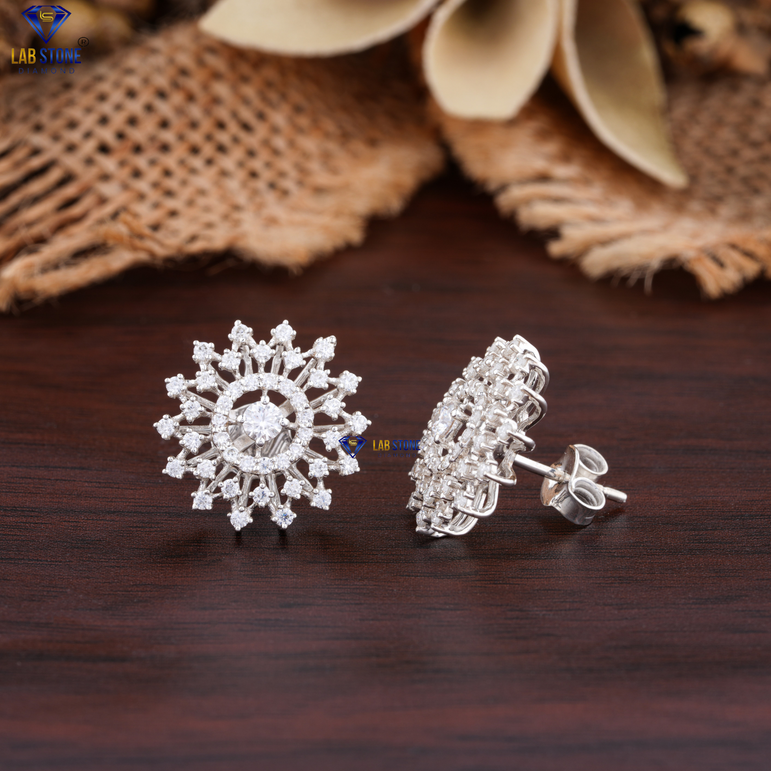 1.60 + Carat Round Brilliant Cut Diamond Pendant & Earring, Engagement Pendant & Earring, Wedding Pendant And Earring, E Color, VVS2-VS2 Clarity