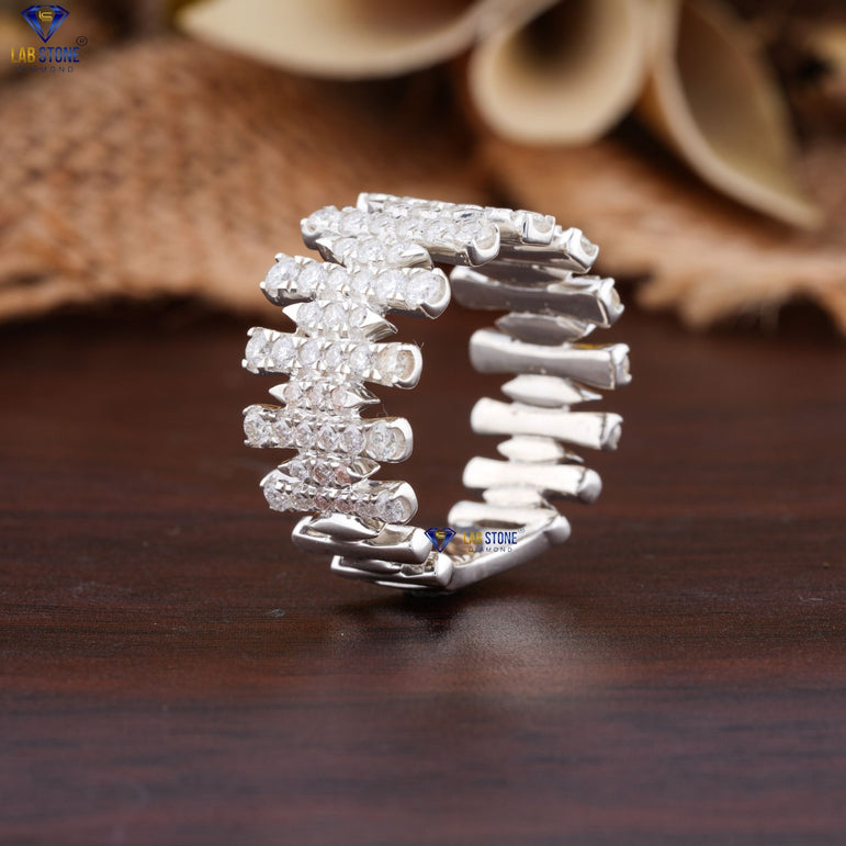 1.463 + Carat Round Cut Diamond White Gold Ring, Engagement Ring, Wedding Ring, E Color, VVS2-VS2 Clarity