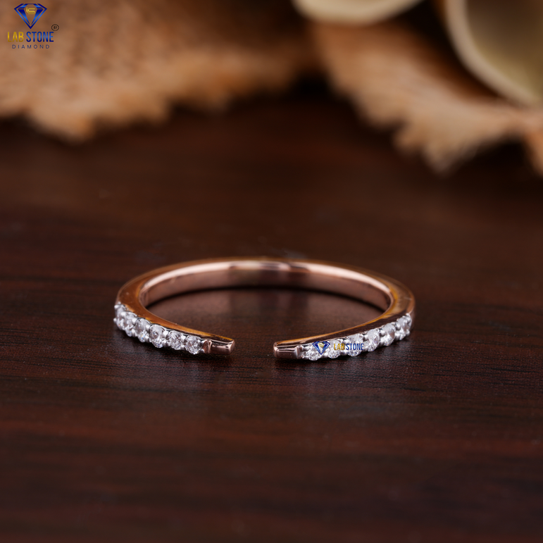 0.13 + Carat Round Cut Diamond Ring, Engagement Ring, Wedding Ring, E Color, VVS2-VS2 Clarity